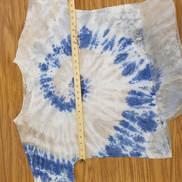 Valentina Relaxed Blue and Tan Tie-Dye Tee Size S - Picture 5 of 6